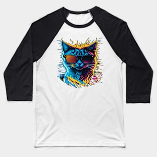cool cat in sunglasses Baseball T-Shirt